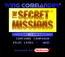 Wing Commander - The Secret Missions (Europe) (Beta) Title Screen